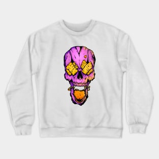 The skull shows its tongue Crewneck Sweatshirt